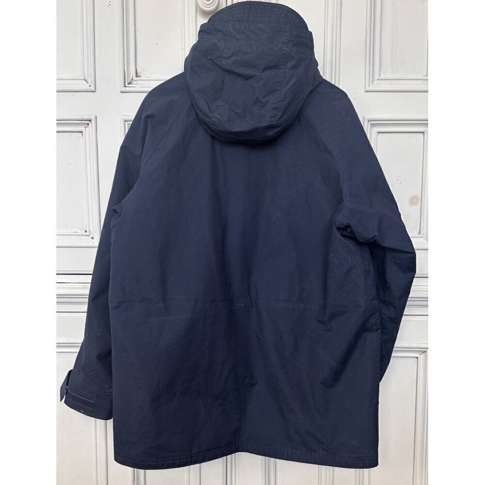 Lands’ End Mens Large (42-44) Bayfield Cotton Parka Barn Jacket Navy Blue 486014 - Picture 4 of 16
